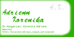 adrienn korenika business card